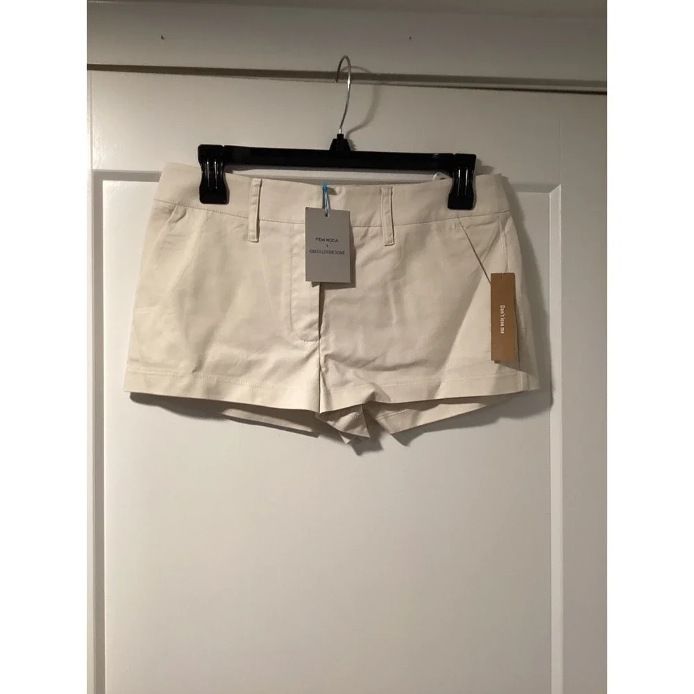 Few Moda x Greta Louise Tomé Khaki Tailored Shorts F26WSHS03480 Size 0 NWT